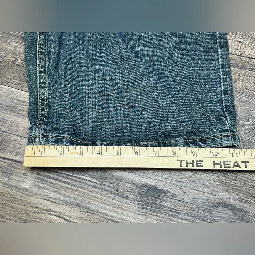 Lee Denim Shorts Mens 34 Blue Relaxed Fit Y2K Faded Workwear GUC